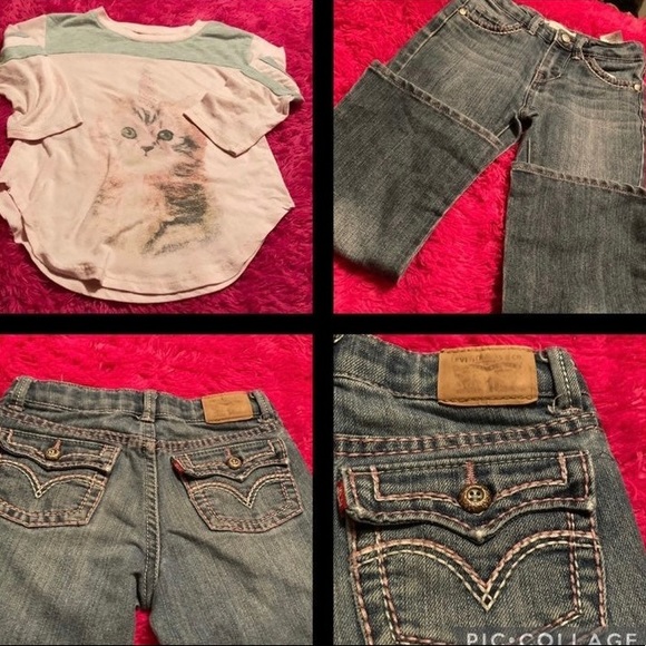 Levi’s Jeans & Unicorn Kitten Shirt - Picture 10 of 10